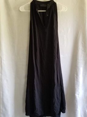 HATCH Black Sleeveless Mandarin Collar Maternity Dress - Size Petite